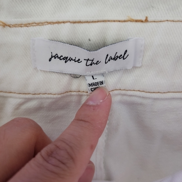 Jacquie the Label White Paperbag Super High-Rise Belted Shorts size Large - Picture 4 of 6